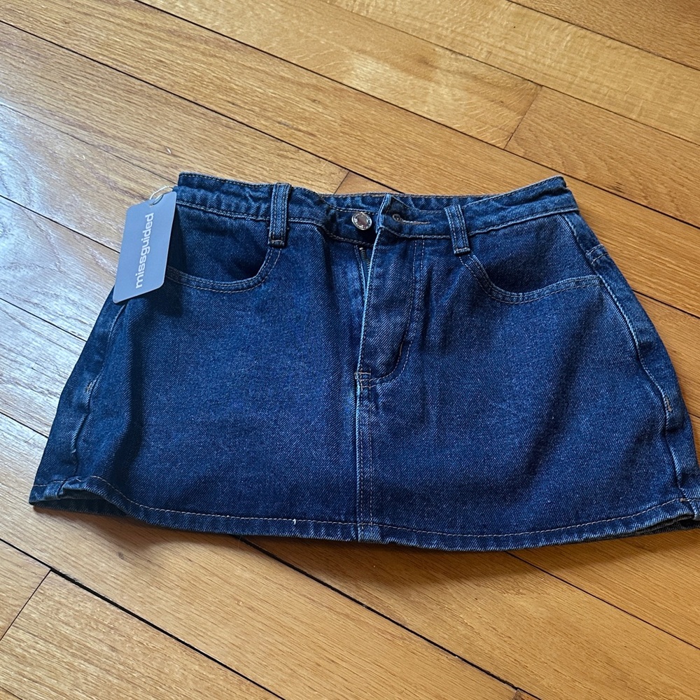 Missguided Indigo Denim Mini Skirt